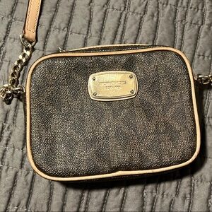 Michael Kors Black and Gold Crossbody Bag
